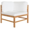 vidaXL Patio Lounge Set in Cream - 4 Piece Teak Wood | Sleek Design | Comfortable, Soft Cushions | Easy Assembly | Ideal for Garden, Terrace, Patio - 3 of 4