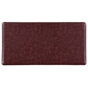 J&V TEXTILES Medallion Embossed Anti-Fatigue Stain-Resistant Cushioned Floor Mats - 1 of 4
