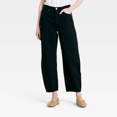 Women's High-Rise Easy Barrel Jeans - Universal Thread™ Black 00