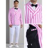 INSPIRE CHIC Men's Peak Lapel Double-Breasted Business Stripe Blazers - 4 of 4