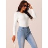 Seta T Women's Crewneck Long Sleeve Bodysuit Blouse Casual Tops - 3 of 4