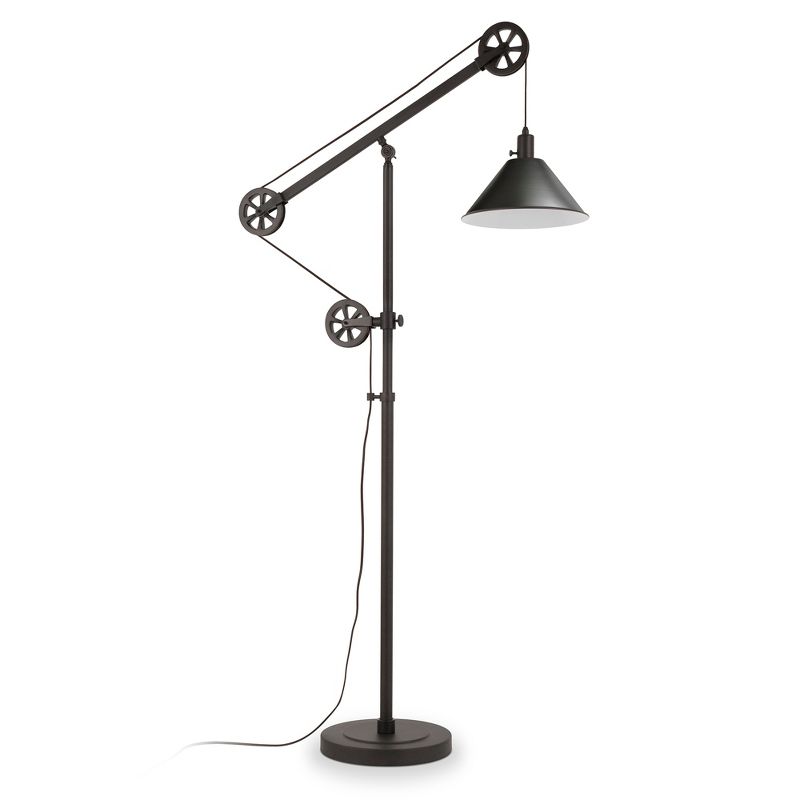 Hampton & Thyme Pulley System Floor Lamp with Metal Shade, 1 of 14