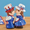 Collections Etc Magnetic Kissing Patriotic Kids Salt & Pepper Shakers Blue - 2 of 2
