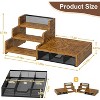 3-Tier Coffee Station Organizer with K-Cup Holder, 28-Pod Capacity & Syrup Rack, Rustic Brown - 2 of 4
