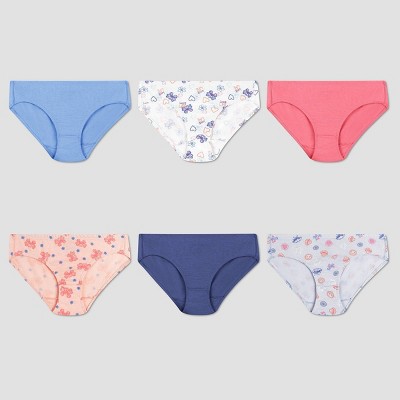 Hanes Girls' 6pk Pure Comfort Hipster - Colors May Vary 14 : Target