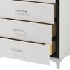 32" Wood Chest with 5 Dovetail dressers and Chrome Metal Legs, Contemporary Style - 4 of 4