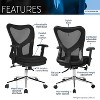 PAGED Ergonomic Office Chair Modern Computer Chair with Lumbar Support and Adjustable Armrests for Bedroom, Home Office - 2 of 4