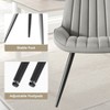 PAGED Modern Dining Chairs, Upholstered Living Room Chairs, Comfortable Side Chairs with Metal Legs and Thick Cushion for Kitchen - 3 of 4