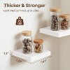 FurnitureR Square Floating Shelves Set of 3, Wall Mounted Rustic Wood Shelves for Bathroom, Bedroom, Living Room, Kitchen, White - 3 of 4