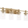 Quorum Lighting Lee Boulevard 4 - Light Vanity in  Aged Brass - 4 of 4