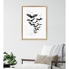 Kate & Laurel All Things Decor 18"x24" Sylvie Goth Bats Framed Wall Art by Viola Kreczmer Gold Bat: Transitional Style, Vertical Layout - 3 of 4