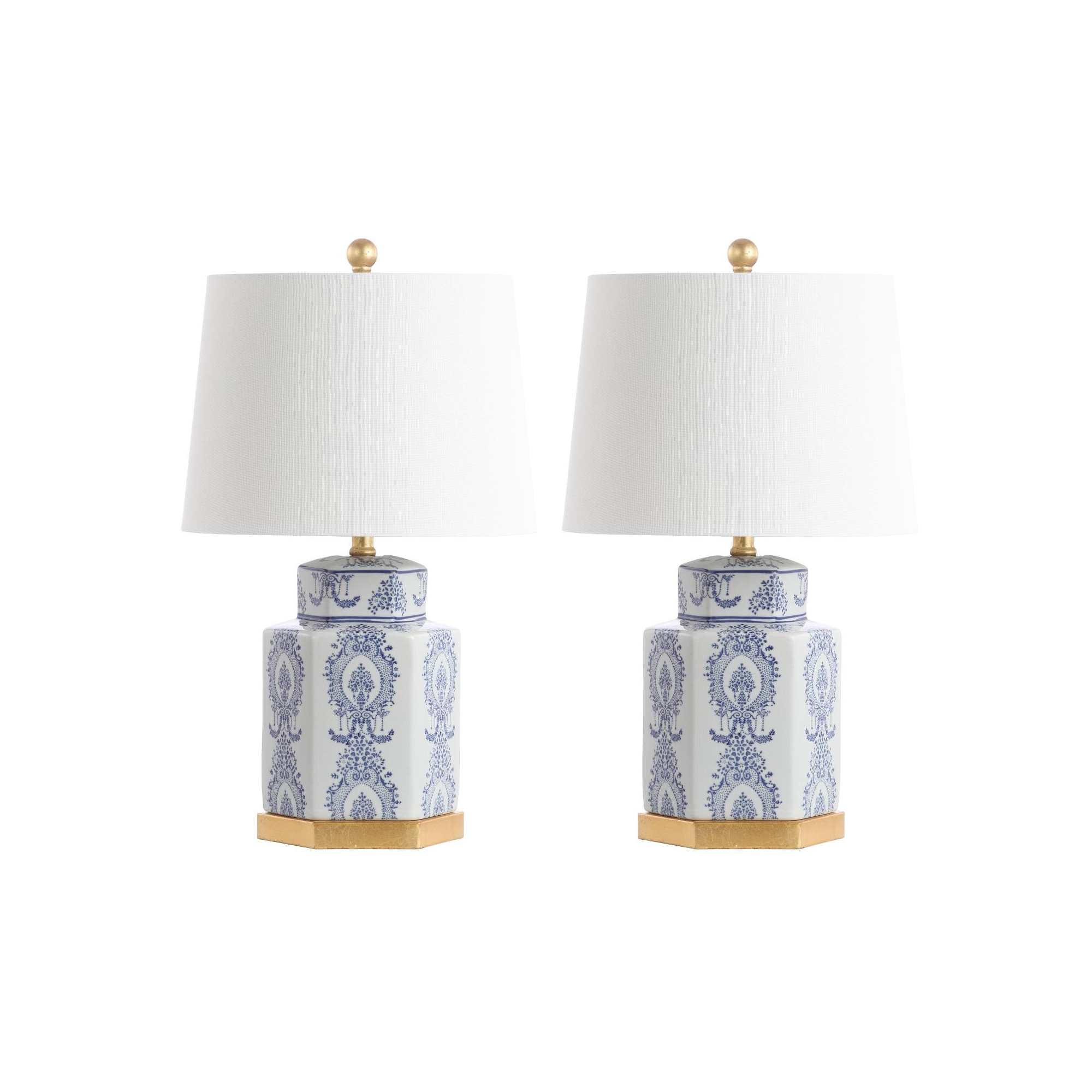Bodin Table Lamp (Set of 2) - 23 Inch Height - TBL4150 - Blue/White - Safavieh