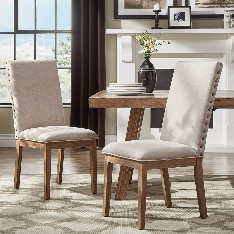 Set of 2 Amiford Nailhead Accent Dining Chair - Inspire Q, 5 of 6