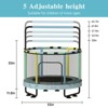 Hooseng 55" 7-in-1 Round Trampoline for Kids with Safety Enclosure Net, Indoor & Outdoor Toddler Trampoline with Adjustable Gymnastics Bar & Toys - 3 of 4