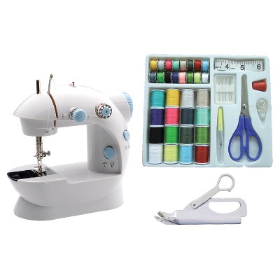 Best Choice Products 6V Portable Sewing Machine, 42-Piece Beginners Kit w/ 12 Stitch Patterns - Gray