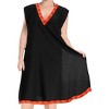 HAPPY BAY Women's Summer Swimsuit Cover-up Vacation Beachwear Bathing Suit Short Oversized Dress X-Large-XX-Large Black Solid - 2 of 4