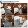 Wearable Heated Blanket with Foot Pocket, Electric Snuggle Blanket with Sleeves, 6 Heating Levels & Auto-off, Machine Washable - 2 of 4