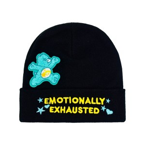 Care Bears Women's "Emotionally Exhausted" Winter Cuff Knit Beanie Hat - 1 of 3