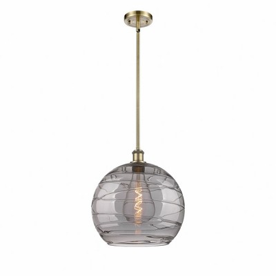 Athens Deco Swirl - 1 Light Pendant In Industrial Style-14.88 Inches Tall and 13.75 Inches Wide
