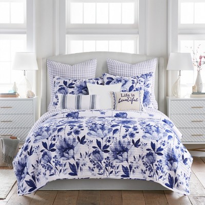Riella Garden Navy Quilt Set - Levtex Home