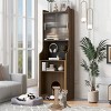 Modern TV Stand With Cat Scratcher Bed,Pet Friendly Furniture Pegboard Storage And Extendable Space–LAOTIES - 2 of 4