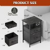 GALAXHERO Nightstand with Charging Station, End Table with 2 Fabric Drawers, Side Table for Living Room, 2 USB Ports and 2 Outlets - 2 of 4