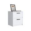 NicBex 18"H Wood Nightstand,Bedside Tables with 2 Drawers and Metal Handles for Bedroom,Living Room - 4 of 4