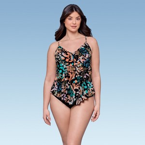 Aqua Green, Women's Triple Tier Tankini - 1 of 3