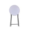 Syemin End Tables Round Folding Bar Height Table, Plastic Bar Height Folding Table, Small Side Table Sofa Table Living Room, White, 19.7"*19.3"*43.7" - 4 of 4