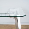 CAVINAS Dining Table Rectangle Glass Dining Table for Living Room, Dining Room - 2 of 4