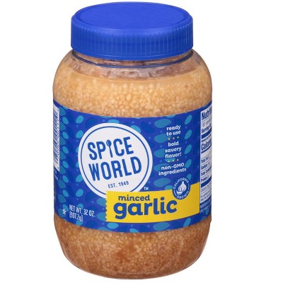 Spice World Minced Garlic, 32 oz (Pack of 4)