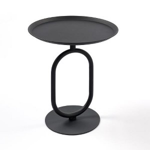 SYFERLORY Lantern-shaped Metal End Table, Small Round Side Table - 1 of 1