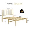 Twin Full Queen Bed Frame Metal Platform Bed with Headboard, 14 Inches Metal Mattress Foundation, No Box Spring Needed, Easy Assembly, Gold - 2 of 4
