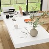 FUFU&GAGA Modern Glass Leg Dining Table - White Top for a Contemporary Dining Experience - 4 of 4