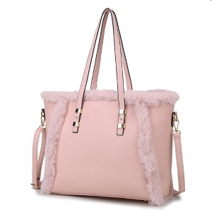 MKF Collection Liza Vegan Leather with faux fur Women’s Tote Bag by Mia K - 1 of 4