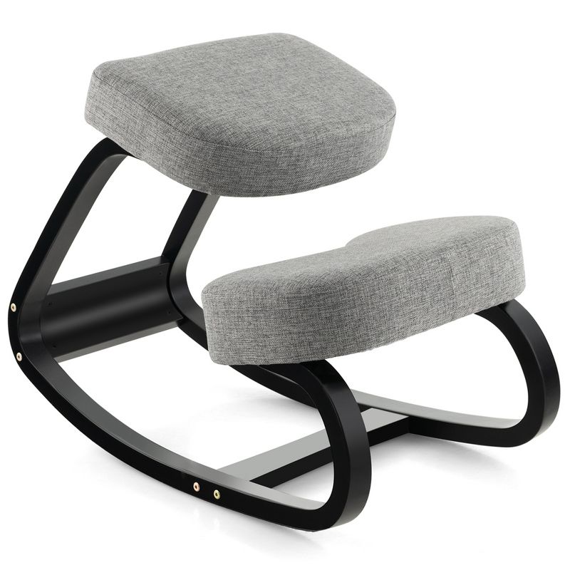Costway Rocking Kneeling Chair Ergonomic Posture Correcting Back Pain Padded Cushion, 1 of 11