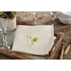 Saro Lifestyle Embroidered Vine Napkin, 20" Square, Natural (Set of 4) - 4 of 4