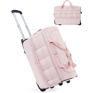 Approved Underseat Carry On, 40L Rolling Duffle Bag with Wheels, Handle & Shoe Compartment - 1 of 4