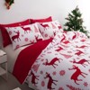 FIONECA Christmas Duvet Cover Merry Christmas Elk Snowflake Tree Red Bedding Duvet Covers With Zipper Closure For All Seasons - 4 of 4