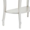 Olivia & May Set of 2 Glam Fir Console Tables with Mirror White : Elegant Half Moon, Wood Frame, No Assembly - image 4 of 4