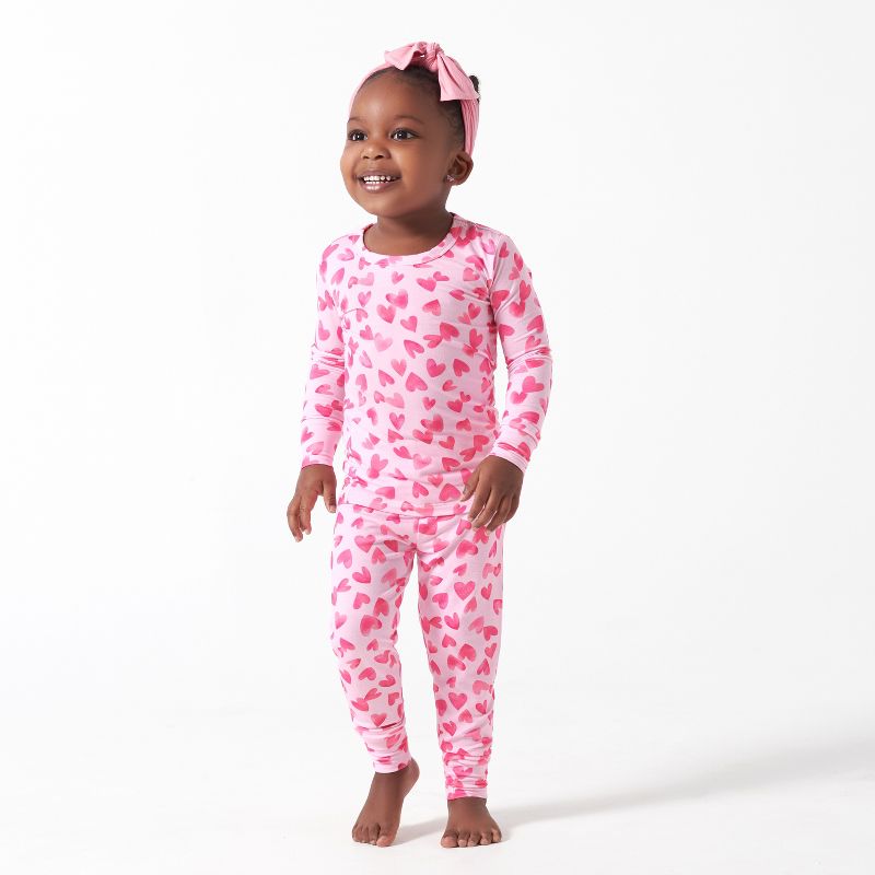 Gerber Infant & Toddler Girls' Buttery Soft Snug Fit Pajama Set, 2 of 5