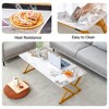 KTMBDW Coffee Table for Living Room with Round Corners, Modern Style Center Table with Metal Legs, 47Inch Rock Slab Material, Space Saving - 4 of 4