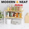 2-Pack Kitchen Cabinet Shelf Racks, Expandable Spice Rack for Pantry & Cupboard Storage, Black & Natural - 4 of 4