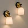 Possini Euro Design Possini Euro Zaragoza 9 1/2" High Gold and Black Wall Sconce Set of 2 - 2 of 4
