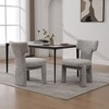 Sapphtopaz Modern Upholstered Chenille Dining Chairs, Curved Back Accent Chairs Kitchen Chairs with Rubberwood Legs for Dining Room, Kitchen - 2 of 4