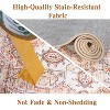 2'x6' Coffee Vintage Oriental Runner Rug – Washable, Low Pile, Non-Slip, Stain-Resistant Carpet for Kitchen, Hallway, Entryway - 3 of 4