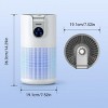 SEVOBAL Air Purifiers for Home Large Rooms with HEPA Filter Aromatherapy Timer Sleep Mode and Air Quality Monitor, White, 17"*8"*8" - 3 of 4