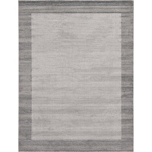 Unique Loom Abigail Del Mar Area Rug , 9'x12' Rectangular ,light Gray ...