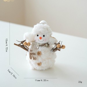 BABYYER Christmas Snowman Doll, Soft and Fabric Snowman Plush Toy for Holiday Home Decor, Desktop or Window Display - 1 of 4