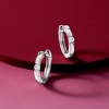Pure Collection by Ross-Simons 0.10 ct. t.w. Diamond Hoop Earrings in Sterling Silver - 4 of 4